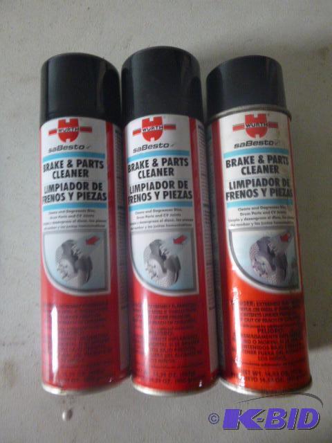 lot 201 image: 3 Cans of Wurth Brake and Parts Cleaner 14.30...