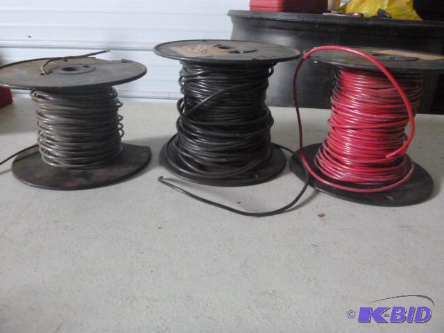 lot 233 image: 3 Partial Spools of Stranded 14AWG Wire...