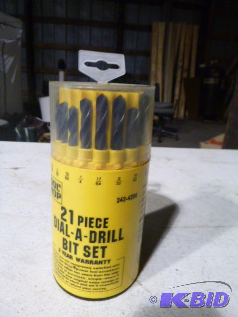 lot 52 image: New Tool Shop 21 Piece Drill Bit Set...