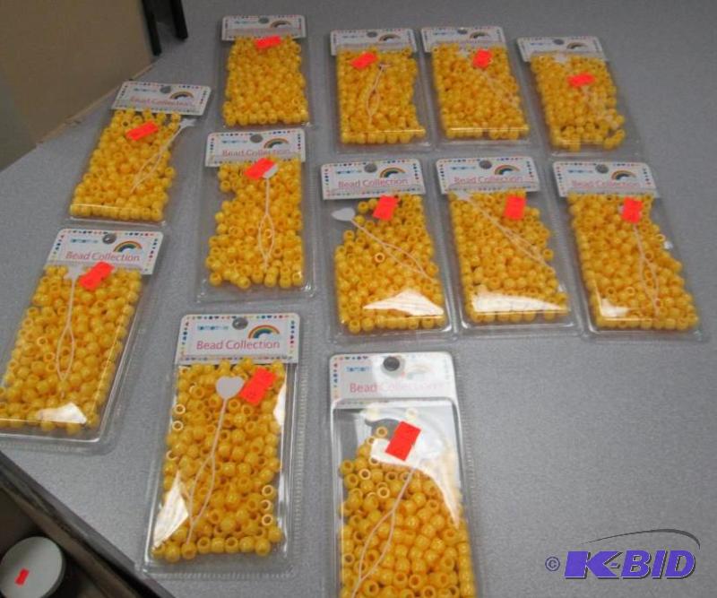 Qty 9 Yellow bead collection...