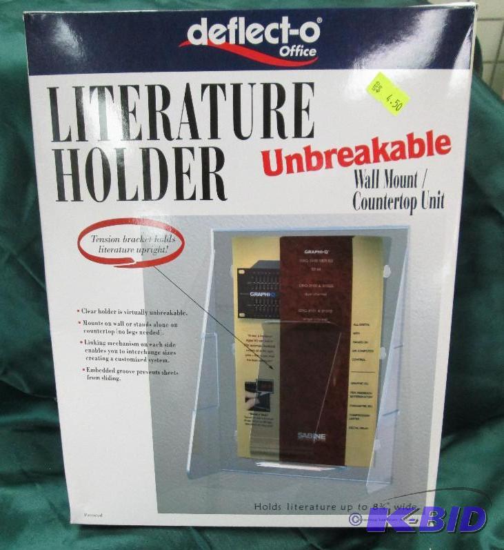 Literature holder unbreakable wall mount coun...