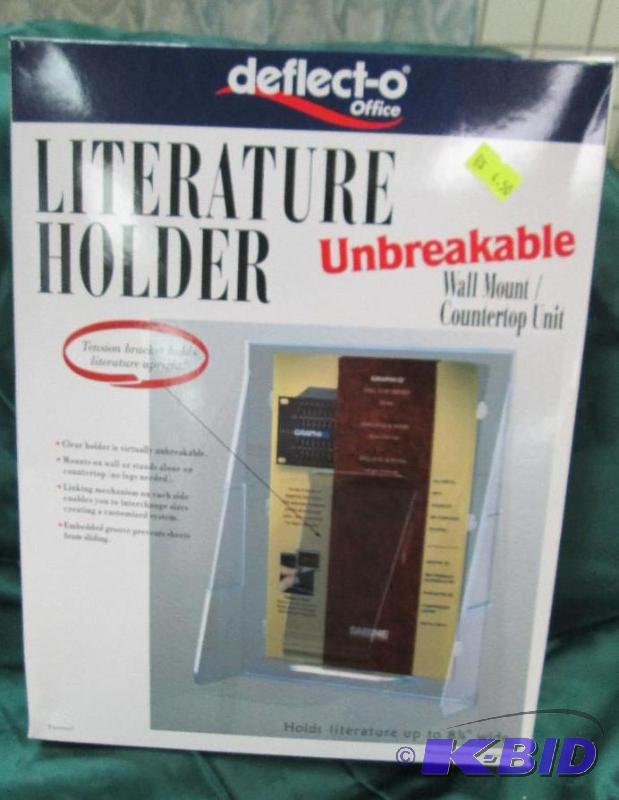 Literature holder unbreakable wall mount coun...