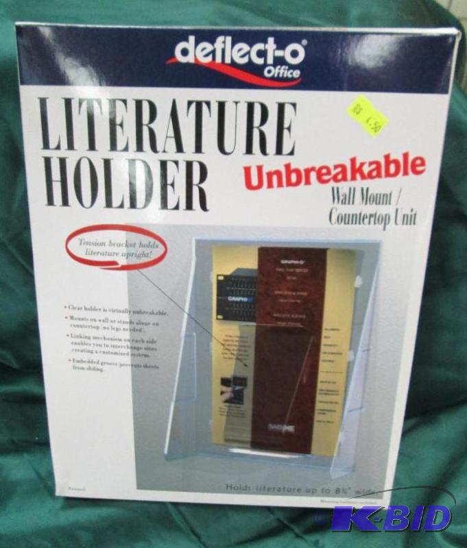 Literature holder unbreakable wall mount coun...