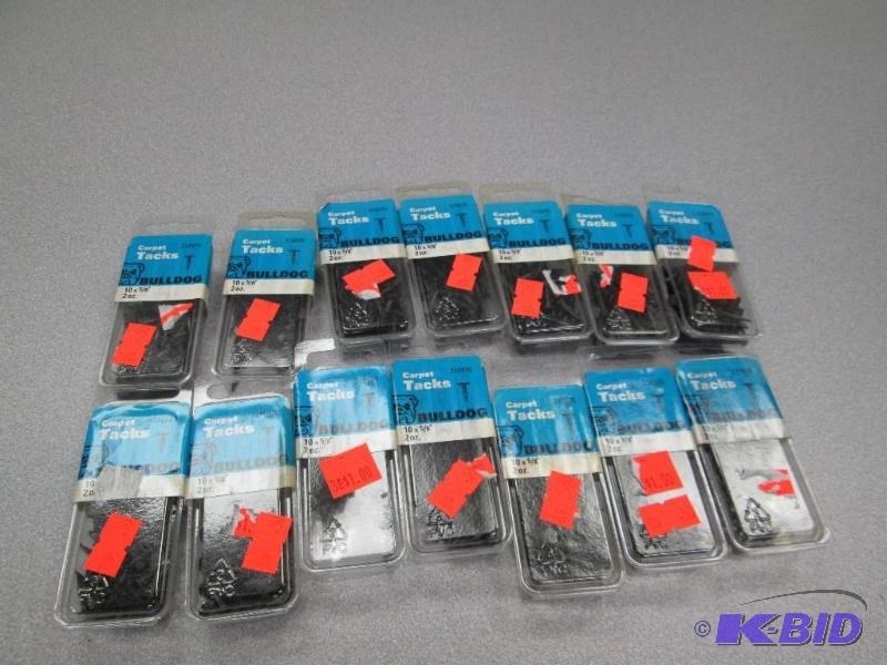 Qty 14 Bulldog carpet tacks size 10 x 58...