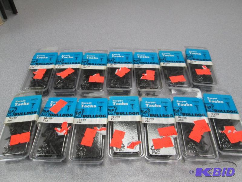 Qty 14 Bulldog carpet tacks size 10 x 58...