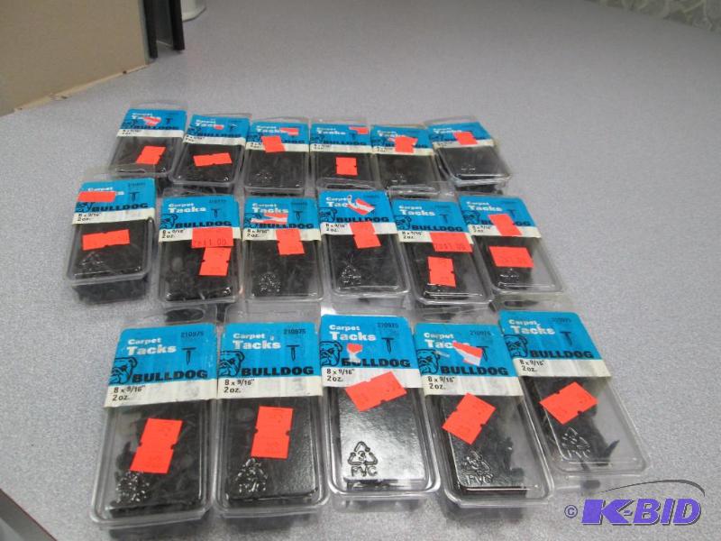 Qty 17 Bulldog carpet tacks size 8 x 916...
