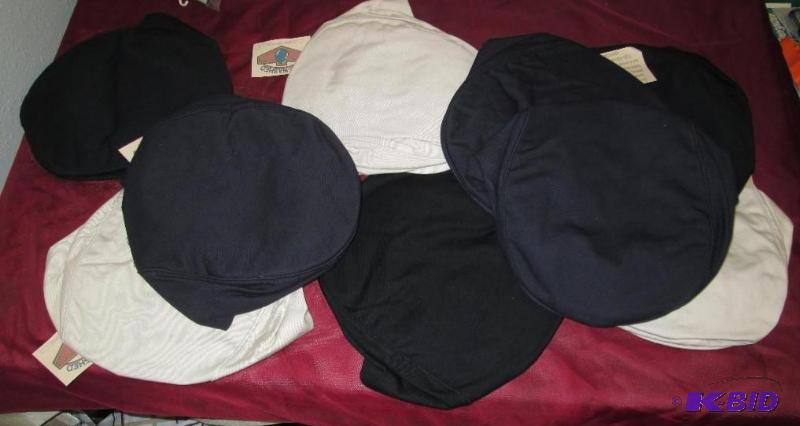 Qty 9 Fashion hats colors navy, black, and of...