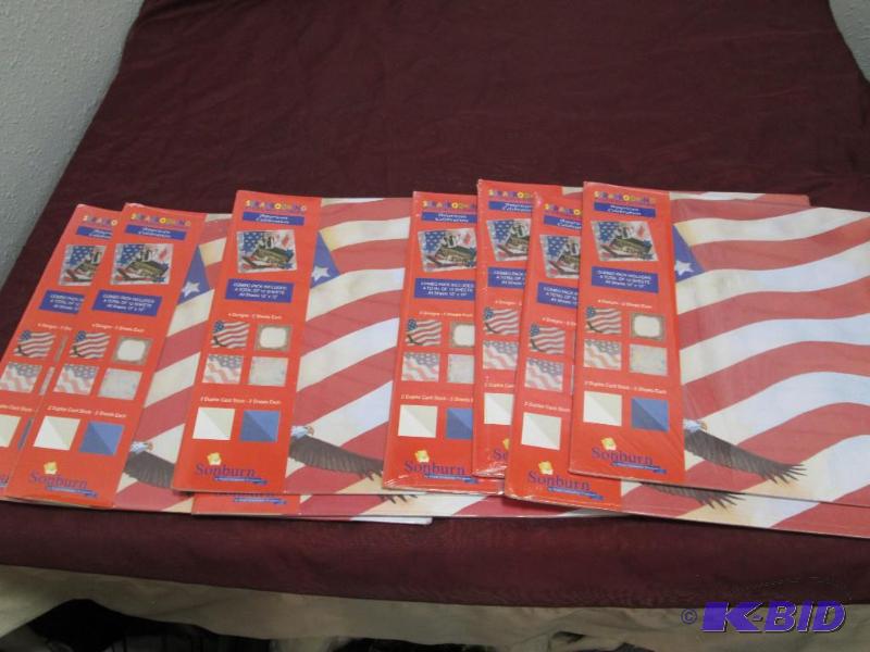 Qty 8 Scrap booking paper combo American Cele...
