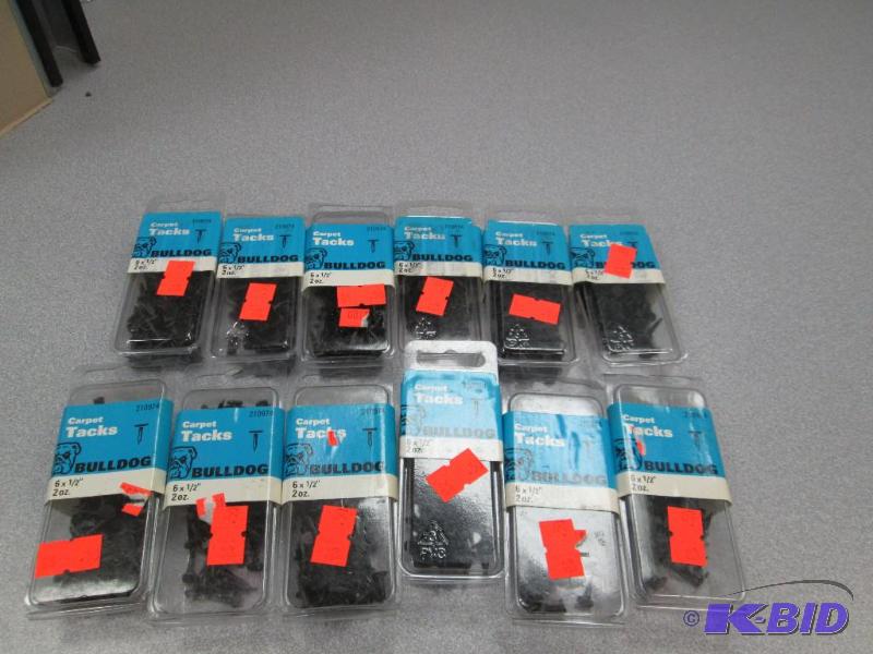 Qty 12 Bulldog Carpet tacks 6 x 12...