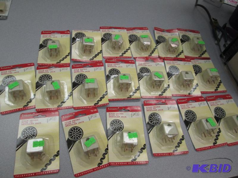 Qty 19 Trisonic four prong plug to modular ja...