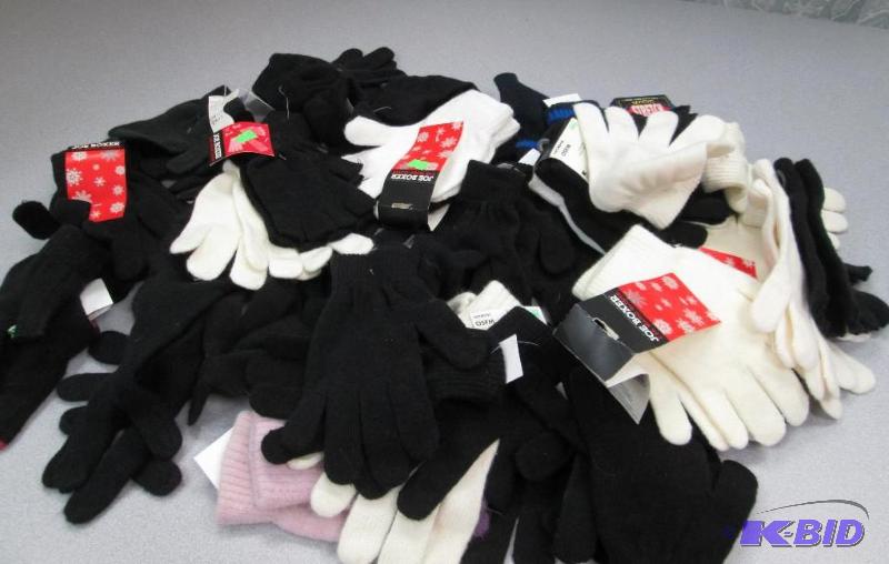 Qty 28 Assortment of winter gloves and differ...