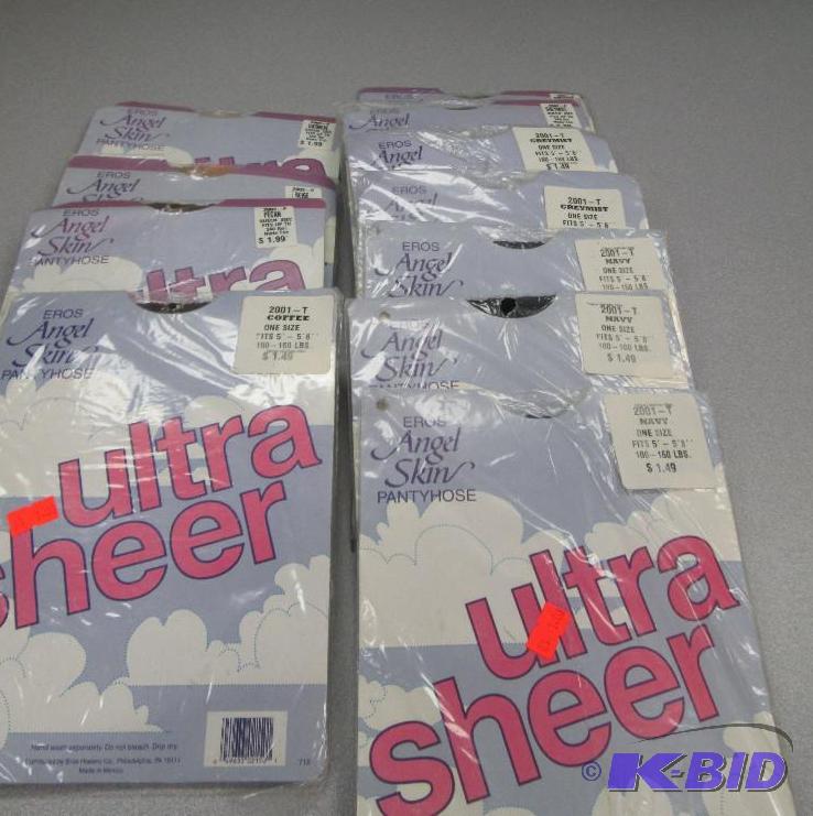 Qty 6 Ultra sheer panty hose one size fits 5...