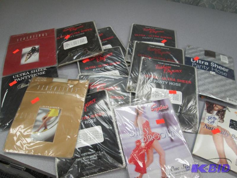 Qty 14 different style of panty hose and diff...