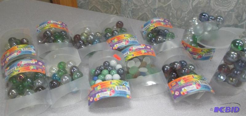 Qty 12 Different size, color, and shapes of m...
