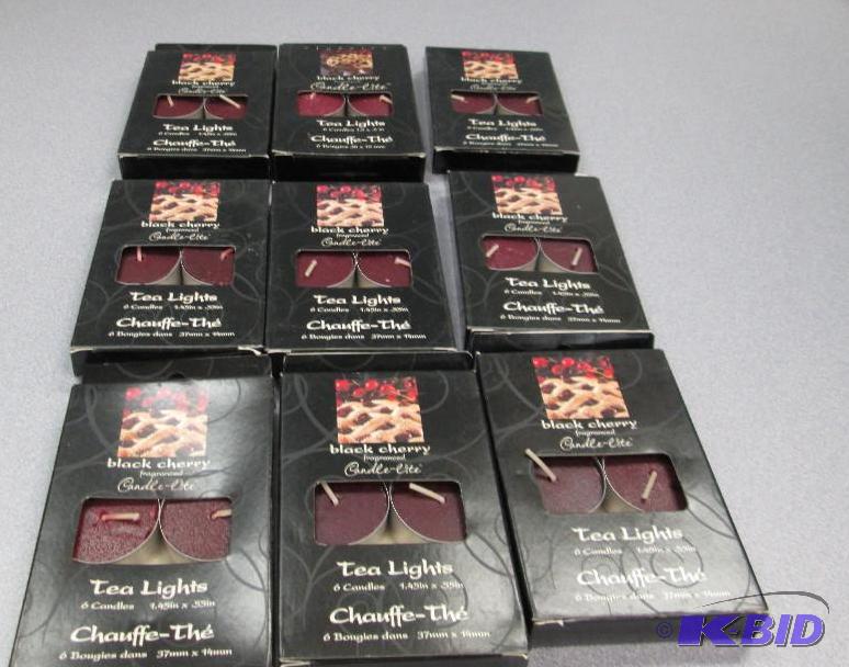 Qty 9pkg of Black cherry tea light 6 in a pkg...