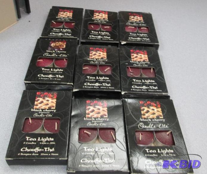 Qty 9pkg of Black cherry tea light 6 in a pkg...