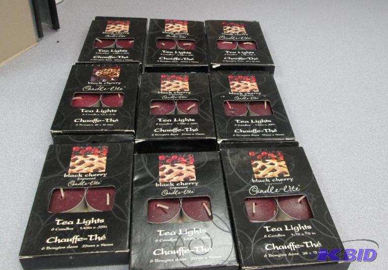 Qty 9pkg of Black cherry tea light 6 in a pkg...