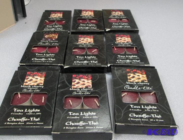Qty 9pkg of Black cherry tea light 6 in a pkg...