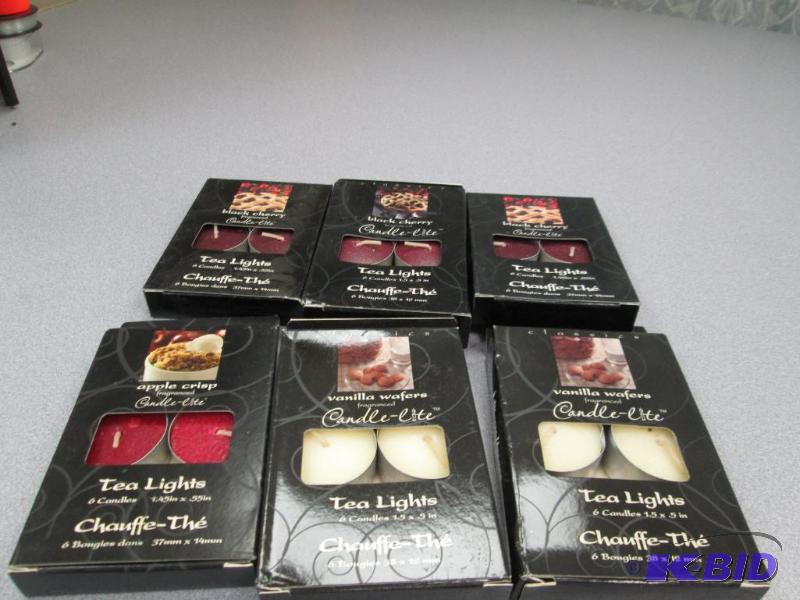 Qty 9pkg of Black cherry tea light 6 in a pkg...
