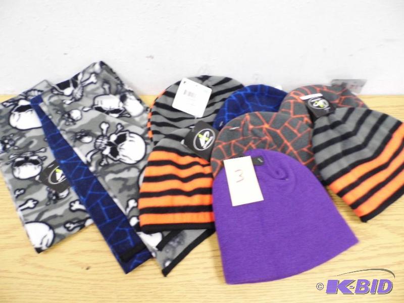 Assorted hats, gloves and scarves