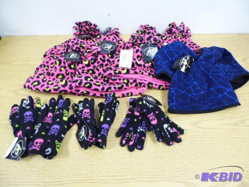 Assorted hats, gloves and scarves