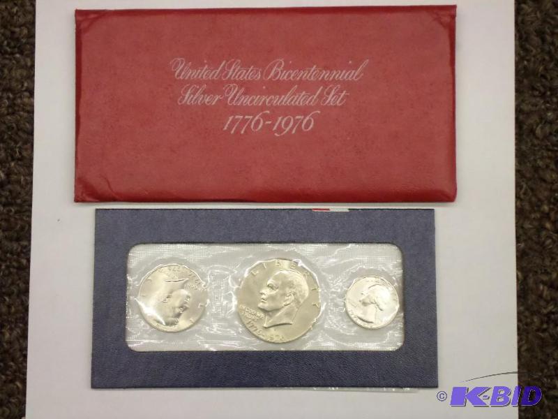 1776-1976 Silver Clad 3 piece Set...