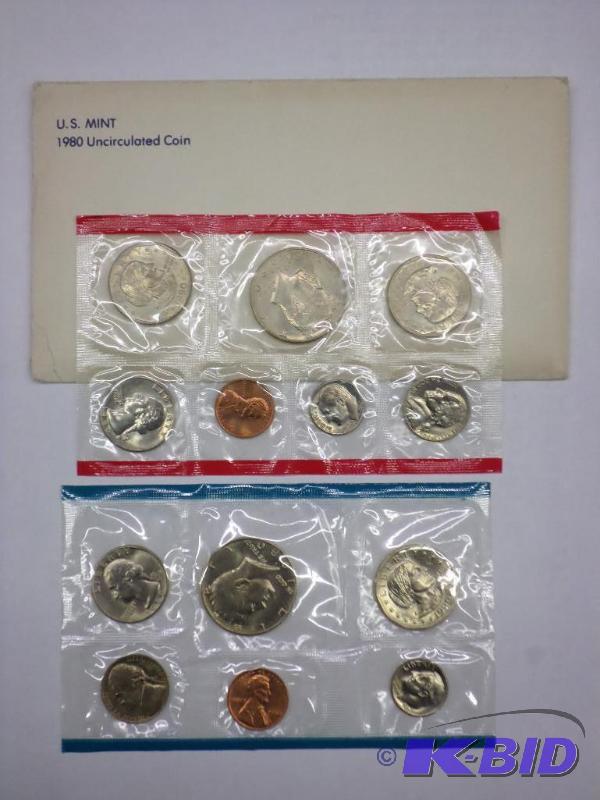 1980 P-D-S Unc. Mint Set $4.82 face value...