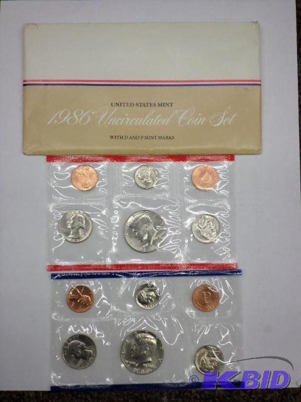 1986 P-D Unc. Mint Set $1.82 face value...