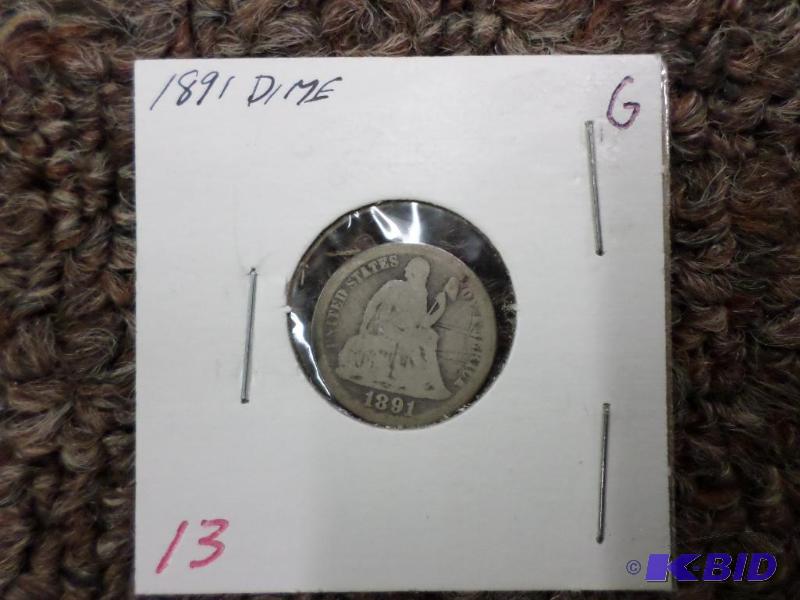1891 Seated Liberty Dime G...