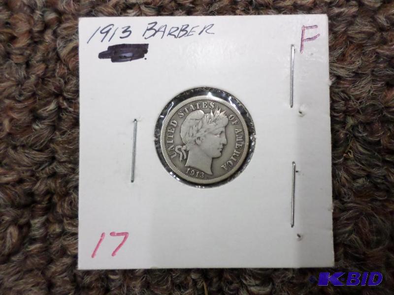1913 Barber Dime F...