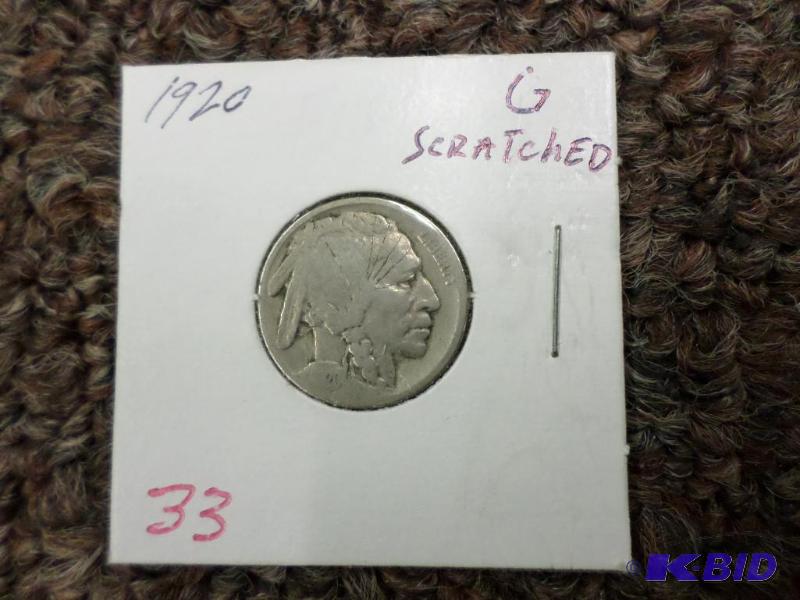 1920 G (scratched) Buffalo Nickel...