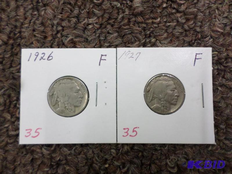 1926 F, 1927 F, Buffalo Nickels...