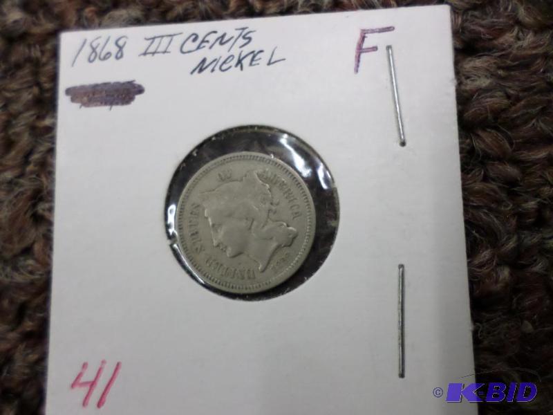 1868 III Cent Nickel F...