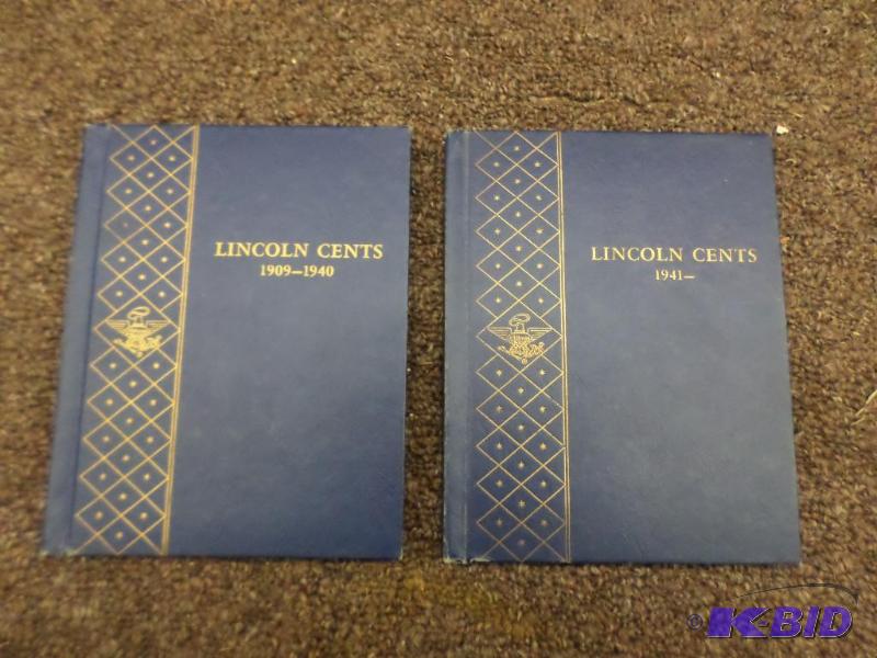 2 Lincoln Cent Books 1909-1965 124 total cent...