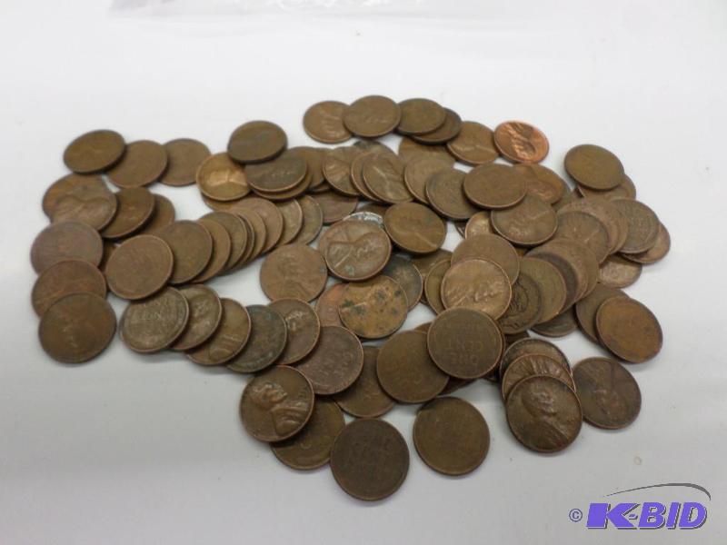 100 Mixed date Wheat Cents, includes Steel C...
