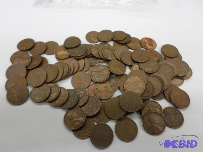100 Mixed date Wheat Cents, includes Steel C...