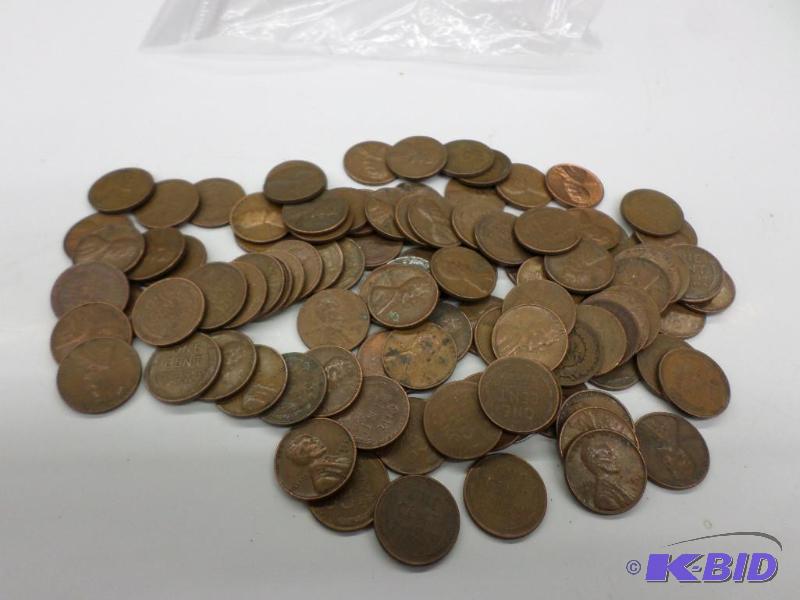 100 Mixed date Wheat Cents, includes Steel C...