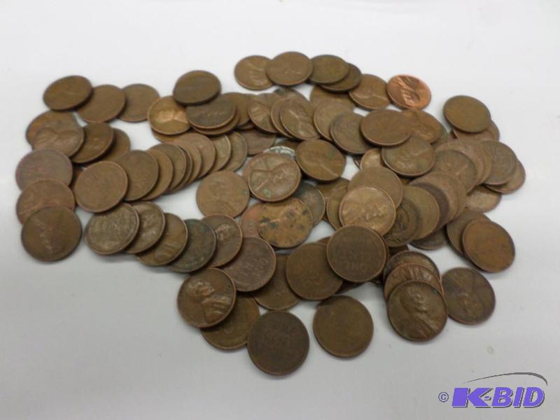 100 Mixed date Wheat Cents, includes Steel C...