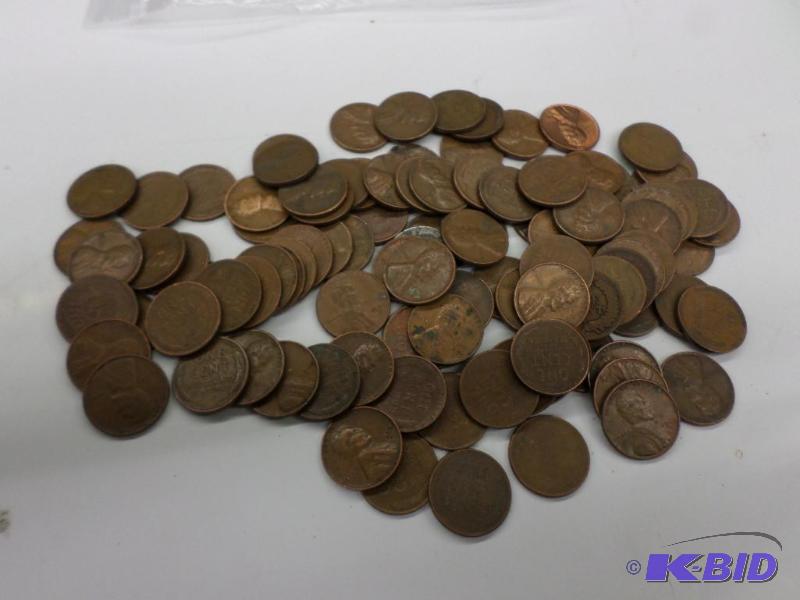 100 Mixed date Wheat Cents, includes Steel C...
