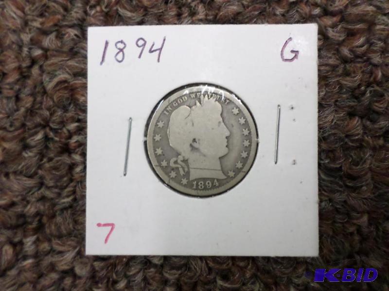1894 Barber Quarter G...