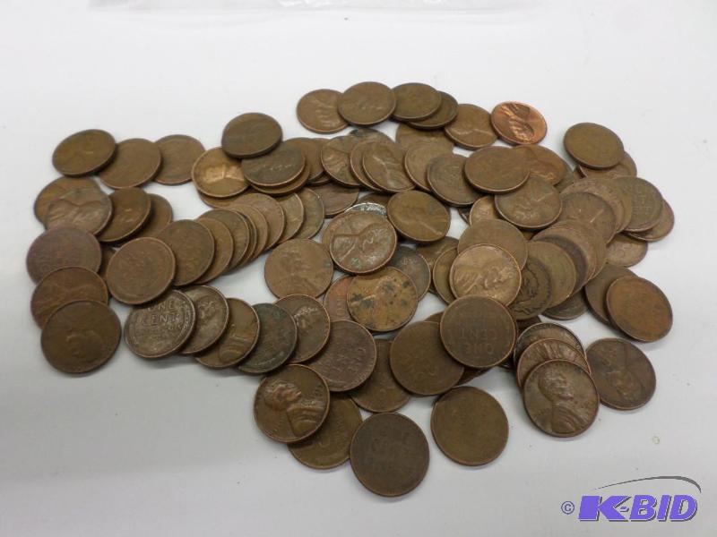 100 Mixed date Wheat Cents, includes Steel C...