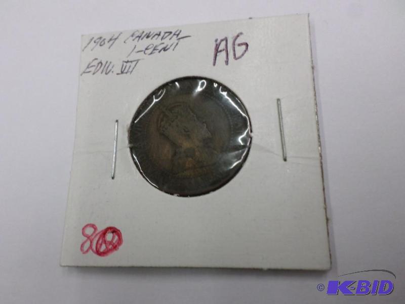 1882 H (drilled) , 1904 AG Canadian Large Cen...