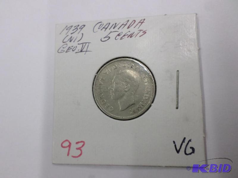 1939 VG Canadian Nickel...
