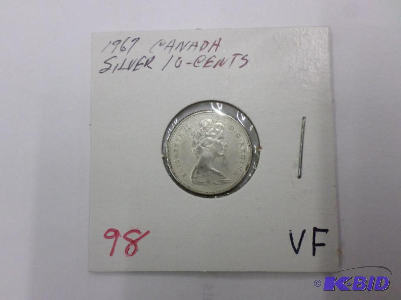 1967 VF Silver Canadian Dime...