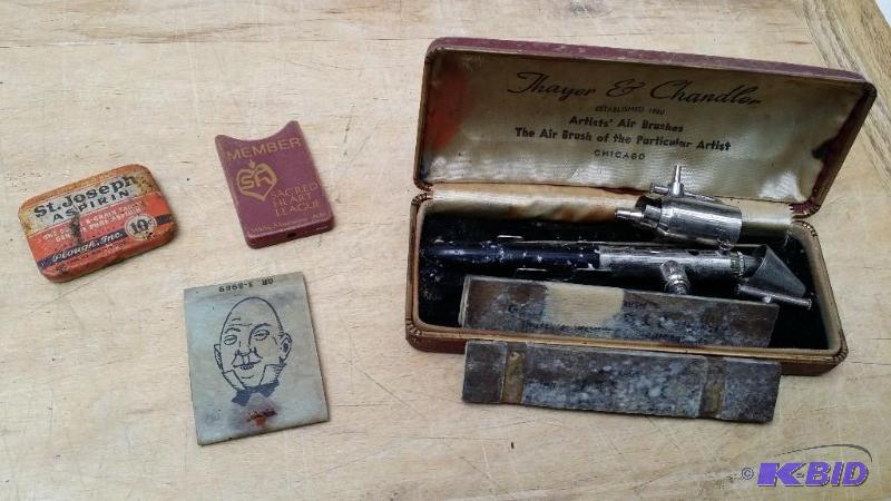 Vintage collection including an air brush wit...