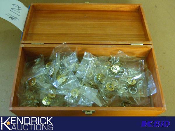 40 Fly Fishing Reel Key Chains in Wood Box