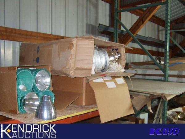 Shelf full of New Various Sized Light Coverings, Reflectors, and Sheeted Diffusers