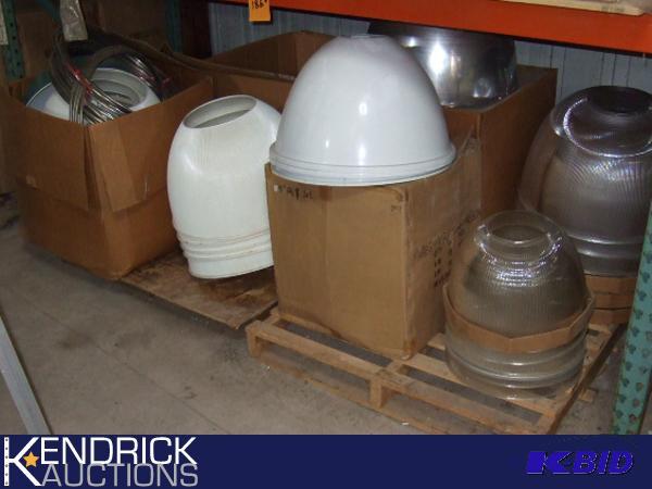 2 Pallets of Various Sized Dome Reflectors and Diffusers