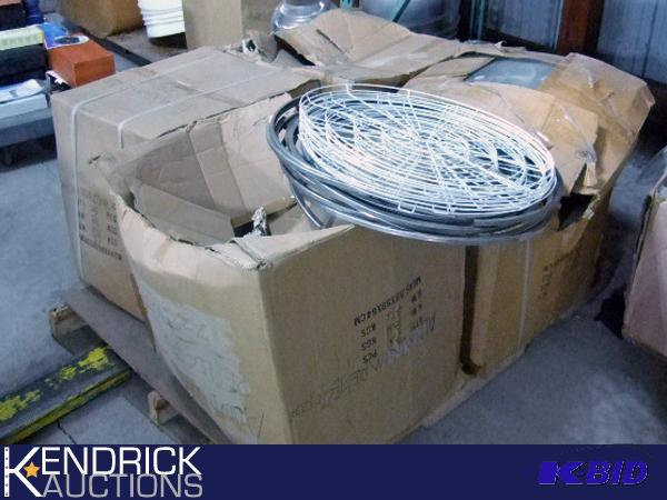 Stainless Steel Clamps, Cage Covers, and Four Boxes of 22 Aluminum Dome Reflectors