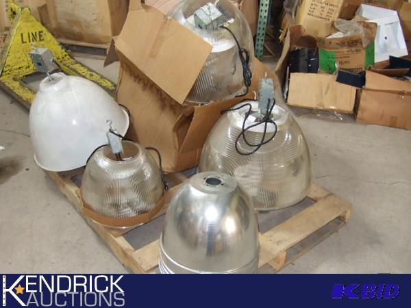 Pallet of Various Sized Industrial Dome Lighting Units